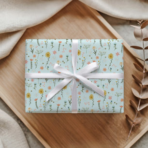 Meisjes Schattig Twee Wilde Boho Wilde Bloem Verja Cadeaupapier