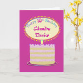 Meisjes Schattige 10e verjaardag personaliseren he Kaart (Gele Bloem)