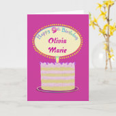 Meisjes Schattige 9e verjaardag personaliseren het Kaart (Gele Bloem)