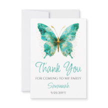 Meisjes Schattige Blauwgroen Groene Vlinder 1e Ver