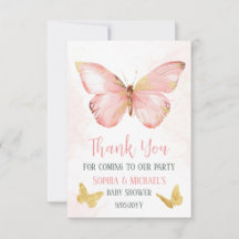 Meisjes Schattige Blush Pink Butterfly Baby shower