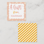 Meisjes Schattige Boho Floral Daisy Gift Enclosure Notitiekaartje (Voorkant / Achterkant)