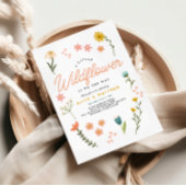 Meisjes Schattige Boho Wildflower Floral Baby show Kaart