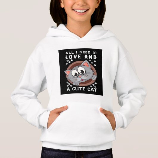 Meisjes Schattige Cat Pullover Hoodies & Sweatshir (Voorkant)