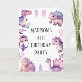 Meisjes Schattige Dinosaurus Thema Verjaardag