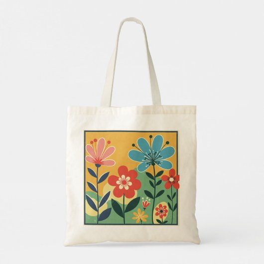 Meisjes Schattige en Elegant Bloemen Canvas tas (Achterkant)