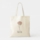 Meisjes Schattige en Elegant Bloemen Canvas tas (Achterkant)