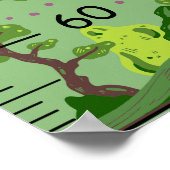 Meisjes Schattige Fairy Groei Grafiek Metrisch Poster (Hoek)