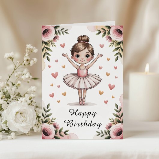 Meisjes Schattige gepersonaliseerde ballerina verj Kaart