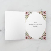 Meisjes Schattige gepersonaliseerde ballerina verj Kaart (Binnen)