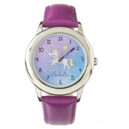 Meisjes Schattige gepersonaliseerde magische eenho Horloge