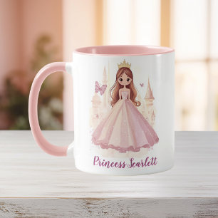 Meisjes Schattige gepersonaliseerde Princess Spark Mok