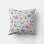 Meisjes Schattige grillige roze vlinder geboorte s Kussen (Achterkant)