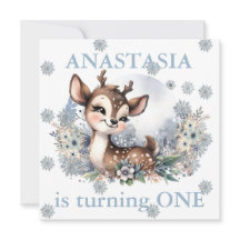 Meisjes Schattige Hertenbos Winter thema Verjaarda