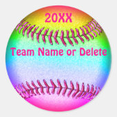 Meisjes Schattige Kleurrijke Softbal Stickers (Voorkant)