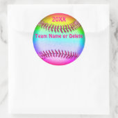 Meisjes  Schattige Kleurrijke Softbal Stickers (Tas)