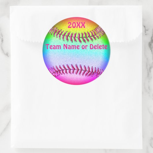 Meisjes Schattige Kleurrijke Softbal Stickers (Tas)