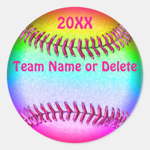 Meisjes  Schattige Kleurrijke Softbal Stickers