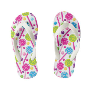 Meisjes schattige lolly's en teenslippers met gomp