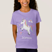 Meisjes Schattige Magische Eenhoorn Kids Verjaarda T-shirt (Voorkant)