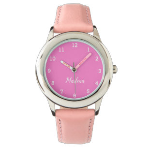 Meisjes Schattige Modern Roze Stijlvolle Aangepast Horloge