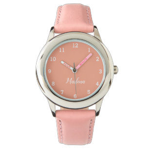 Meisjes Schattige Modern Roze Stijlvolle Aangepast Horloge