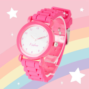 Meisjes Schattige Modern Roze Stijlvolle Aangepast Horloge