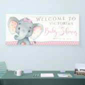 Meisjes Schattige Olifanten Baby shower Banners (Beurs)
