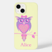 Meisjes schattige paarse gele naam Case-Mate iPhone case (Achterkant)