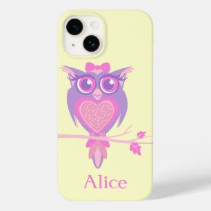 Meisjes schattige paarse gele naam Case-Mate iPhone case