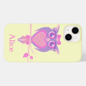 Meisjes schattige paarse gele naam Case-Mate iPhone case (Achterkant (horizontaal))