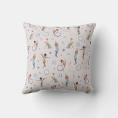 Meisjes Schattige Paarse Gymnastiek Monogram Kinde Kussen (Achterkant)