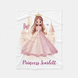 Meisjes Schattige Princess Sparkle gepersonaliseer Fleece Deken