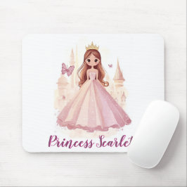 Meisjes Schattige Princess Sparkle gepersonaliseer Muismat