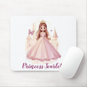 Meisjes Schattige Princess Sparkle gepersonaliseer Muismat