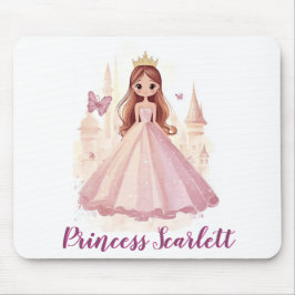 Meisjes Schattige Princess Sparkle gepersonaliseer Muismat