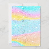 Meisjes Schattige Regenboog Eenhoorn Kinder 5e Ver Kaart (Achterkant)