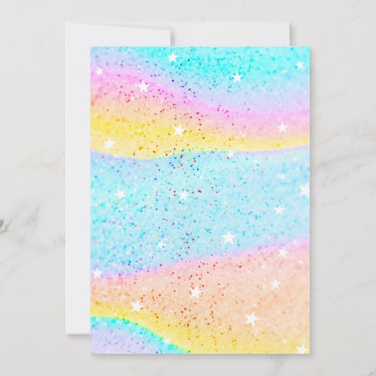 Meisjes Schattige Regenboog Eenhoorn Kinder 5e Ver Kaart (Achterkant)