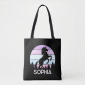 Meisjes Schattige Regenboog Pastel Zonsondergang K Tote Bag (Voorkant)