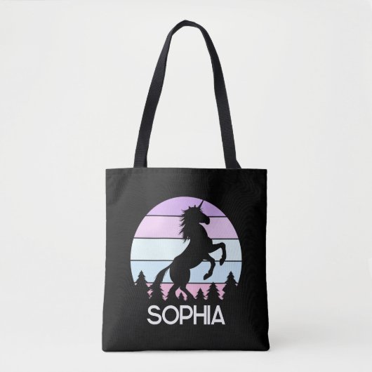 Meisjes Schattige Regenboog Pastel Zonsondergang K Tote Bag (Voorkant)