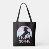 Meisjes Schattige Regenboog Pastel Zonsondergang K Tote Bag (Achterkant)