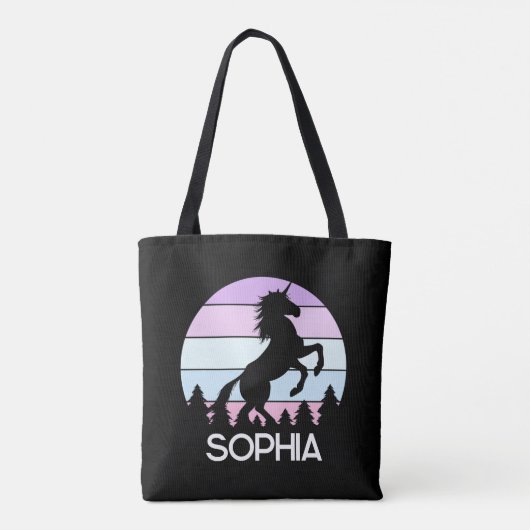 Meisjes Schattige Regenboog Pastel Zonsondergang K Tote Bag (Achterkant)