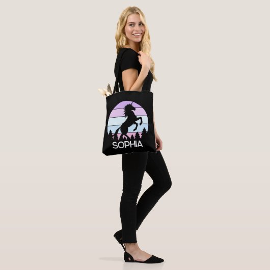 Meisjes Schattige Regenboog Pastel Zonsondergang K Tote Bag (Op model)