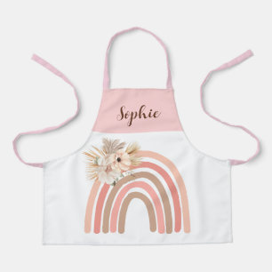 Meisjes Schattige Roze Boho Rainbow All-Over Print Schort