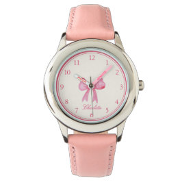 Meisjes Schattige Roze Bow Horloge