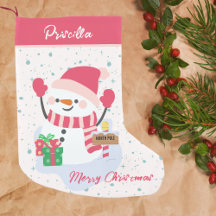 Meisjes Schattige Roze Happy Snowman Northpole