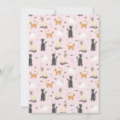 Meisjes Schattige Roze Kitty Cat Kids Verjaardag Kaart (Achterkant)