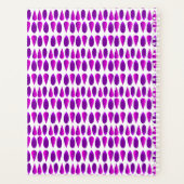 Meisjes Schattige roze paarse bloemen en boog Planner (Achterkant)