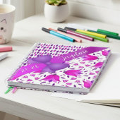 Meisjes Schattige roze paarse bloemen en boog Planner