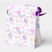 Meisjes Schattige Roze Paarse Vlinder Kids Verjaar Bedankdoosjes (Achterkant)